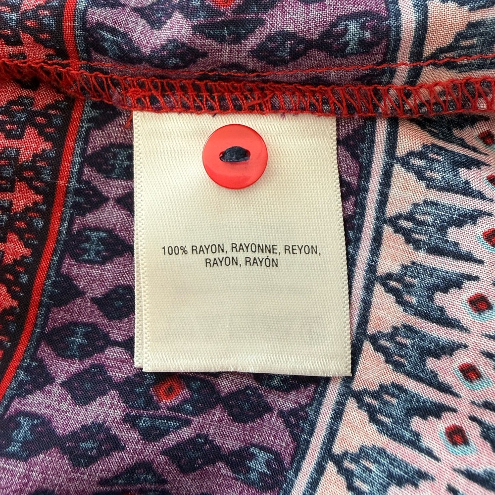 Anthropologie Maeve Floral Button Down Blouse Boho Lightweight Women Size 6 - Picture 10 of 14
